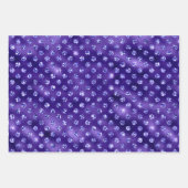 Lila Glam Glitter Funkeln Muster Geschenkpapier Set (Vorderseite 3)