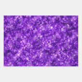 Lila Glam Glitter Funkeln Muster Geschenkpapier Set (Vorderseite 3)