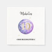 Lila Glam in meiner zweistelligen Ära 10. Geburtst Serviette (Vorderseite)