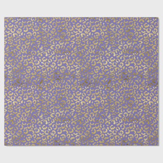 Lila Glam Leopard Print Geschenkpapier (Flach)
