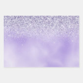 Lila Glam Leopard Print Geschenkpapier Set (Vorderseite 3)