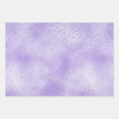 Lila Glam Leopard Print Geschenkpapier Set (Vorderseite 2)