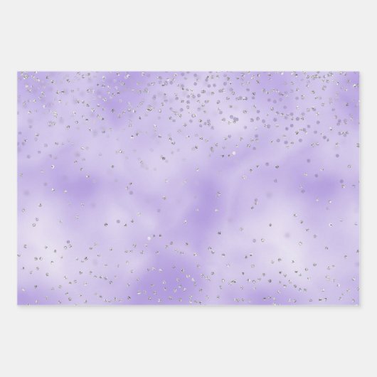 Lila Glam Leopard Print Geschenkpapier Set (Vorderseite 2)