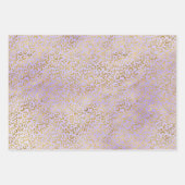 Lila Glam Leopard Print Geschenkpapier Set (Vorderseite)