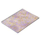 Lila Glam Leopard Print Notizblock (Linke Seite)