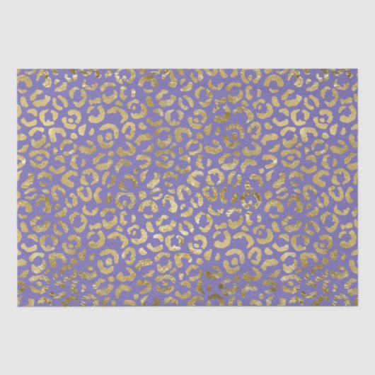 Lila Glam Leopard Print Seidenpapier (Vorderseite)