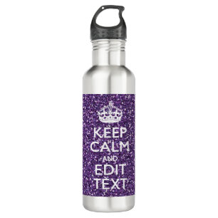 Lila Glamour Behalten Ruhe haben Ihren Text Trinkflasche