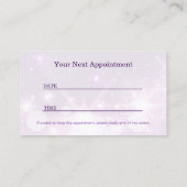 Lila Glamour NAIL TECHNICIAN Terminkarte (Rückseite)