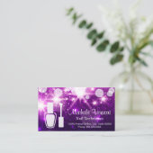 Lila Glamour NAIL TECHNICIAN Terminkarte (Stehend Vorderseite)