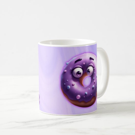 Lila glänzen kaffeetasse (VorderseiteRechts)