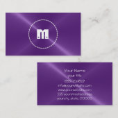 Lila glänzendes rostfreier Stahl-Metall Visitenkarte (Vorne/Hinten)