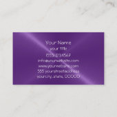 Lila glänzendes rostfreier Stahl-Metall Visitenkarte (Rückseite)