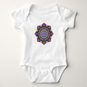 LILA GLAS MANDALA BABY T - Shirt (Vorderseite)