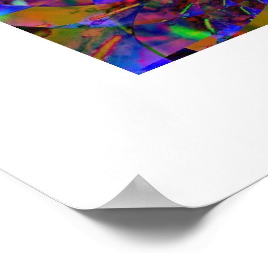 Lila Glasposter Poster (Ecke)