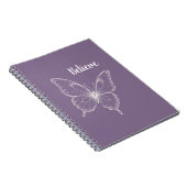 Lila Glaub Schmetterling Notizblock (Rechte Seite)