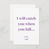 Lila Glaube, dass ich dich erwischen werde, wenn d Mitteilungskarte (Vorne/Hinten)