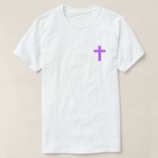 Lila glaube ich an Jesus T - Shirt (Design vorne)