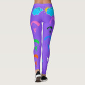 Lila Gleitschirmfliegen-Elfsonnenschein Leggings (Rückseite)