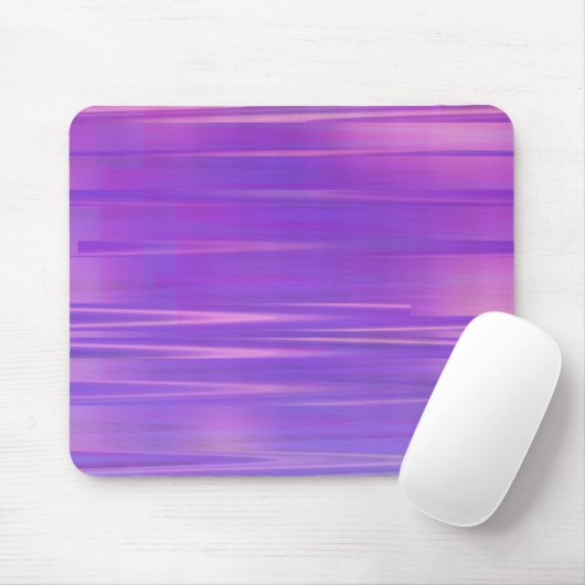 Lila Glitch Art Vaporwave Ästhetik Horizontal Mousepad (Mit Mouse)