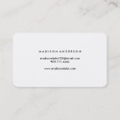 Lila Gliter Chic Gold Lips - Makeup Artist Visitenkarte (Rückseite)