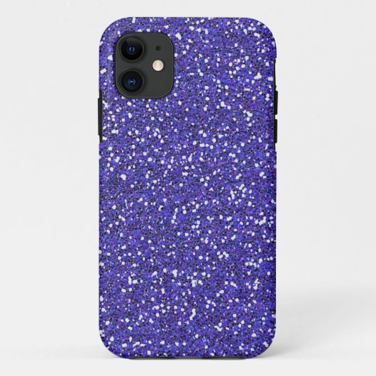 Lila Glitter Case-Mate iPhone Hülle (Rückseite)