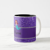 Lila Glitter der personalisierten Zweifarbige Tasse (VorderseiteRechts)