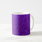 Lila Glitter des Indigos Kaffeetasse (VorderseiteRechts)