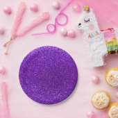 Lila Glitter des Indigos Pappteller (Party)