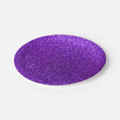 Lila Glitter des Indigos Pappteller (Schrägansicht)