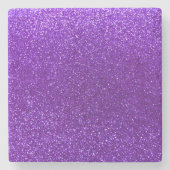 Lila Glitter des Indigos Steinuntersetzer (Vorderseite)