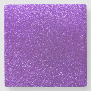 Lila Glitter des Indigos Steinuntersetzer