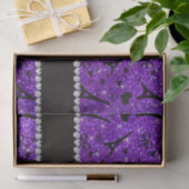 Lila Glitter des Namensparis eiffek Turm-Indigos Seidenpapier (Geschenk)