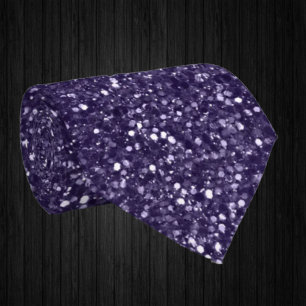 Lila Glitter-Faux-Luxus Krawatte