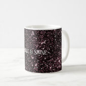 Lila Glitter Kaffeetasse (VorderseiteRechts)