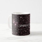 Lila Glitter Kaffeetasse (Vorderseite Links)