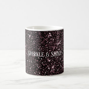 Lila Glitter Kaffeetasse