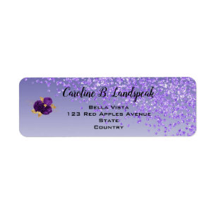 Lila Glitter, Lila & Gold Rosen Sweet 16