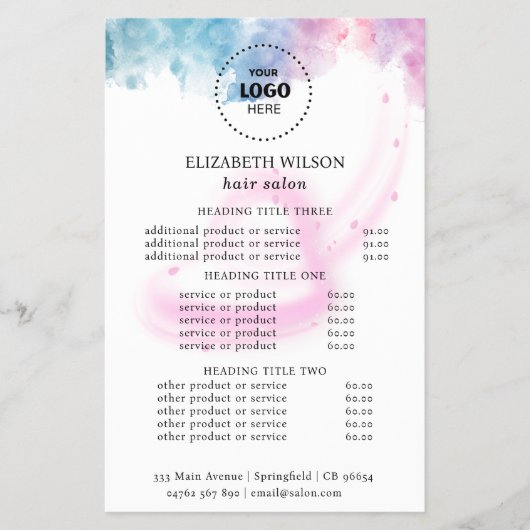 Lila Glitter Luxus-Drip-Salon Flyer (Vorne)