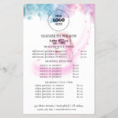 Lila Glitter Luxus-Drip-Salon-Flyer Flyer (Hinten)