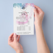 Lila Glitter Luxus-Drip-Salon-Flyer Flyer (Handgriff)
