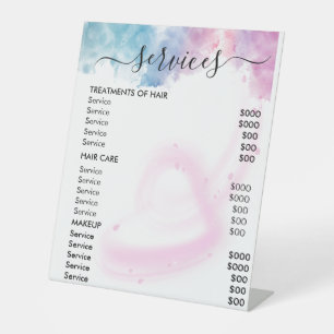 Lila Glitter Luxus-Drip-Salon  Sockelschild