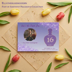 Lila Glitter Paris Duftstudio Sweet 16 Save The Date
