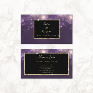 Lila Glitter Salon Visitenkarte