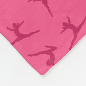 Lila Glitter-Silhouette der rosa Namensgymnastik Fleecedecke (Ecke)