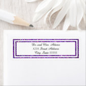 Lila Glitter Trim - Rücksendeadresse (Insitu)