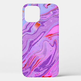 Lila Glitter- und Marmor Case-Mate iPhone-Hülle iPhone Hülle