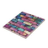 Lila Glitter-Ziegelmuster Fliese (Seite)