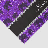 Lila Glitterelefanten des personalisierten Seidenpapier (Ausschnitt)