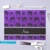 Lila Glitterelefanten des personalisierten Seidenpapier (Handwerk)