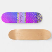 Lila Glitterie-Bling-Skateboard in Hot Pink Skateboard (Horizontal)